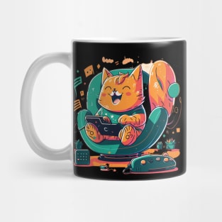 Orange Cat enjoy video game Mug